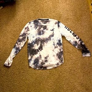 Tie Die Splash Long Sleeve Comfortable Hollister Tee